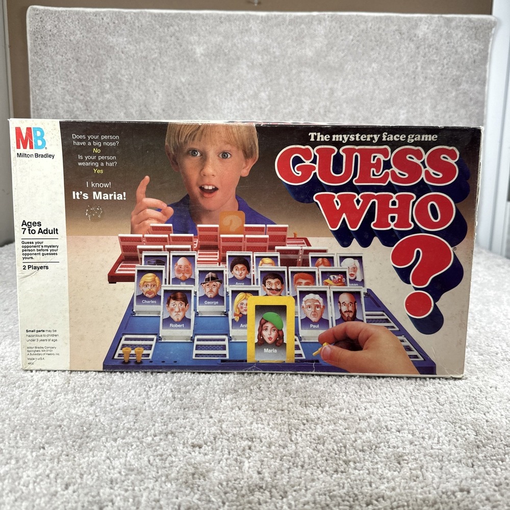 Vintage 1987 Guess Who Board Game Milton Bradley Complete w/ Instructions